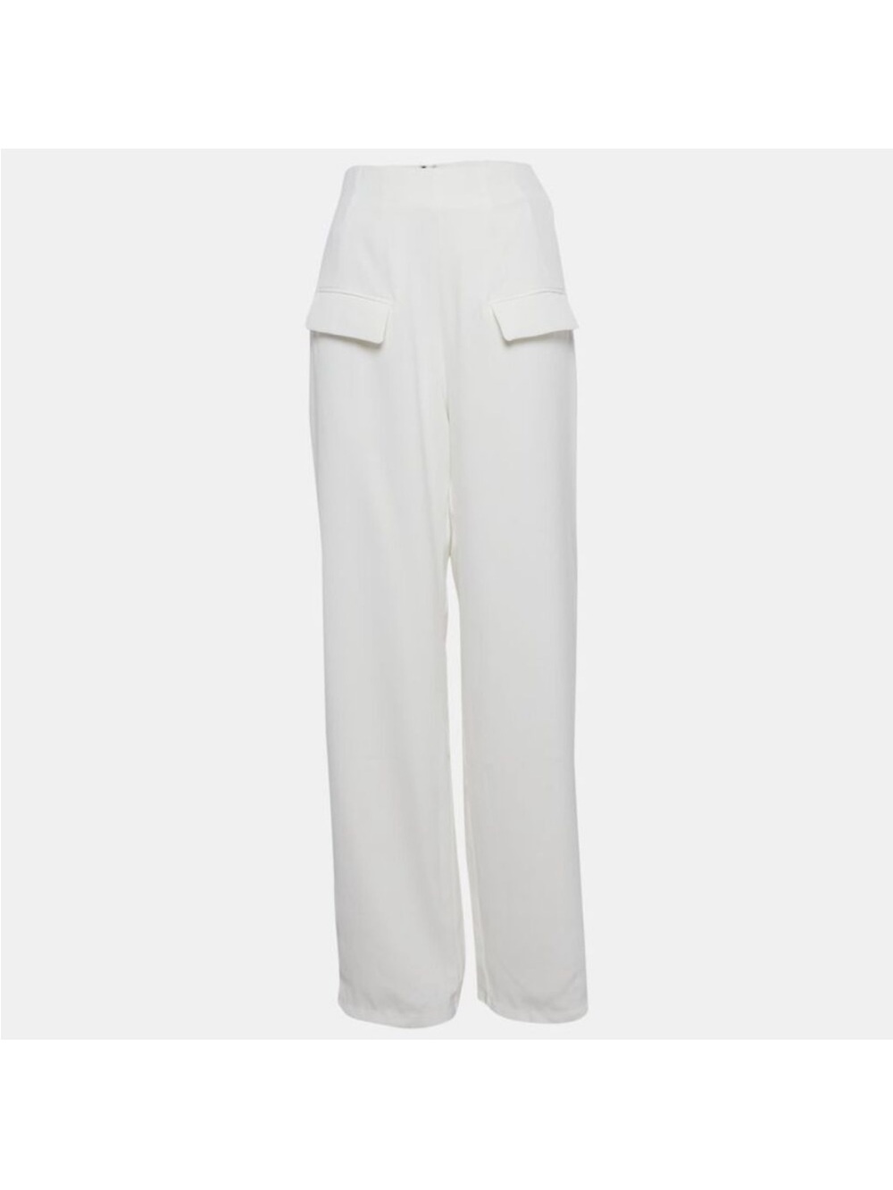Oddmuse White Crepe High-Rise Wide Leg Trousers
